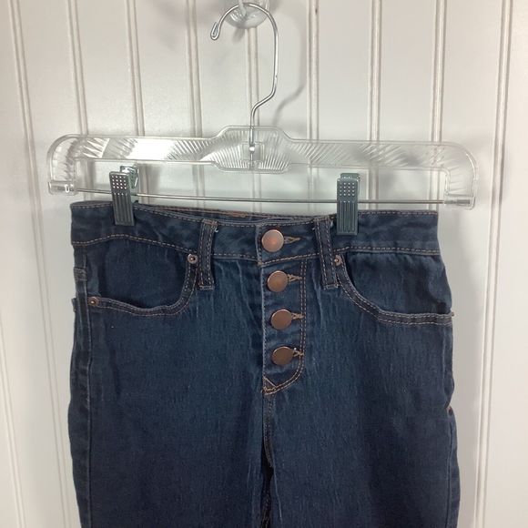 Nobo No Boundaries Skinny Jeans Women's Size 3 Dark Blue Mid Rise Button Fly - Picture 3 of 6